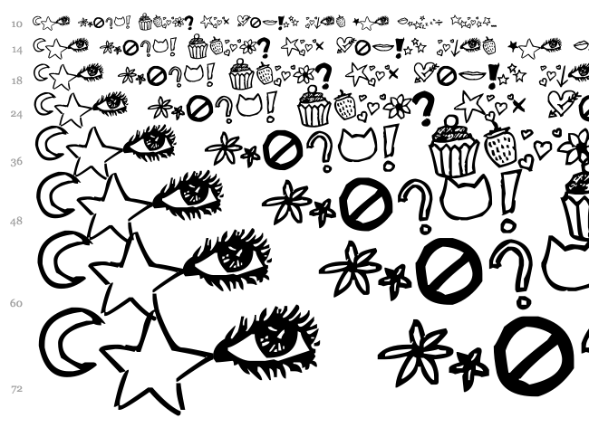 Jenny Doodles font waterfall